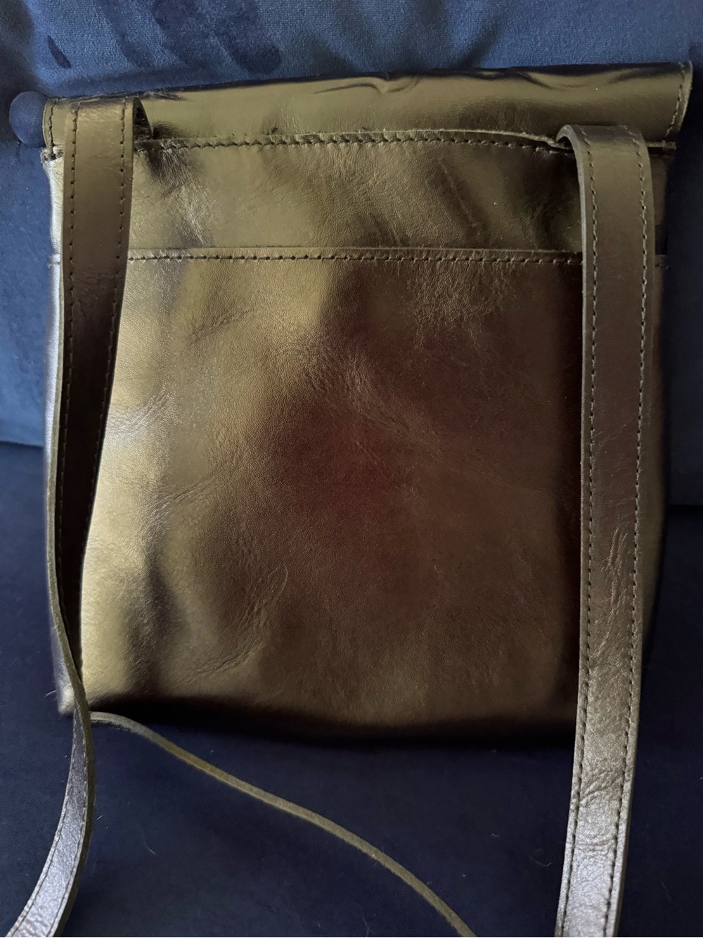 Embossed Black Floral Leather Crossbody Bag - Picture 5 of 10